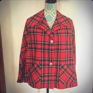 Vintage Archie Brown&son flannel cape/drape/poncho